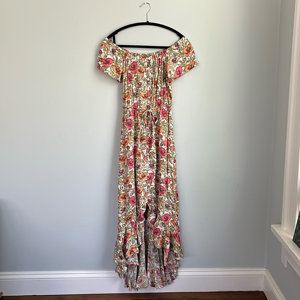 Abel the Label Size S Floral Off-the-shoulder Dress